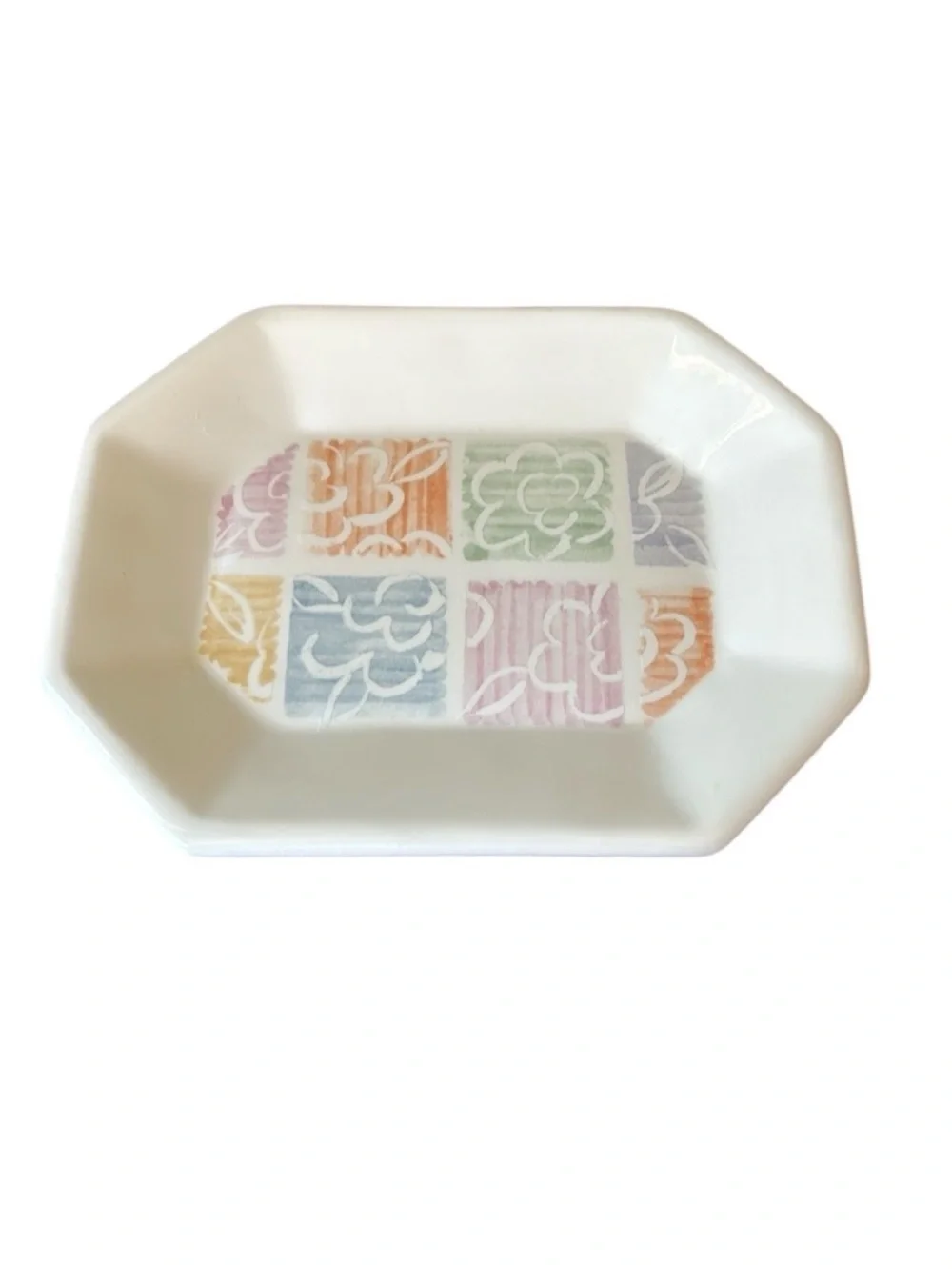 Vintage Wamsutta‎ Pastel Floral Ceramic Soap